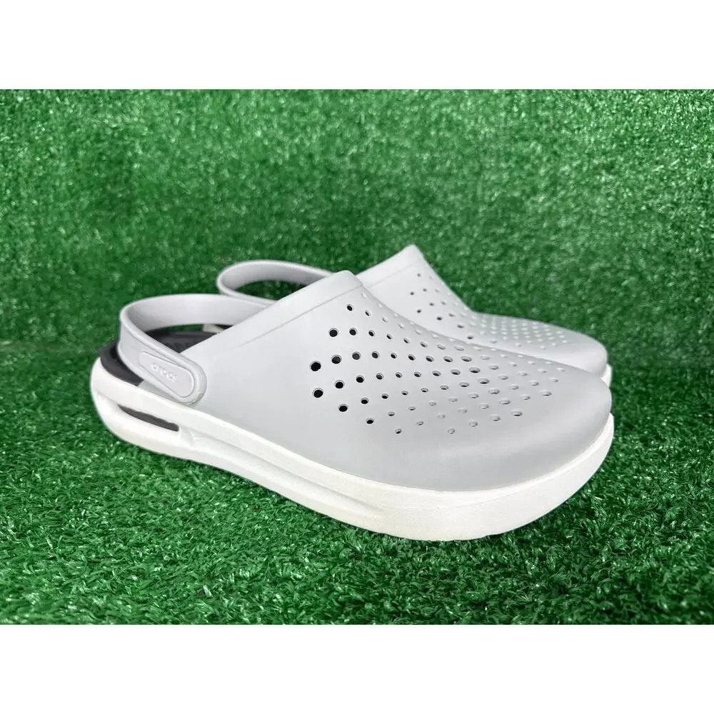 Crocs Inmotion Clog Light Gray SlipOn Sandals Unisex M-10 W-12 #209964-4NS